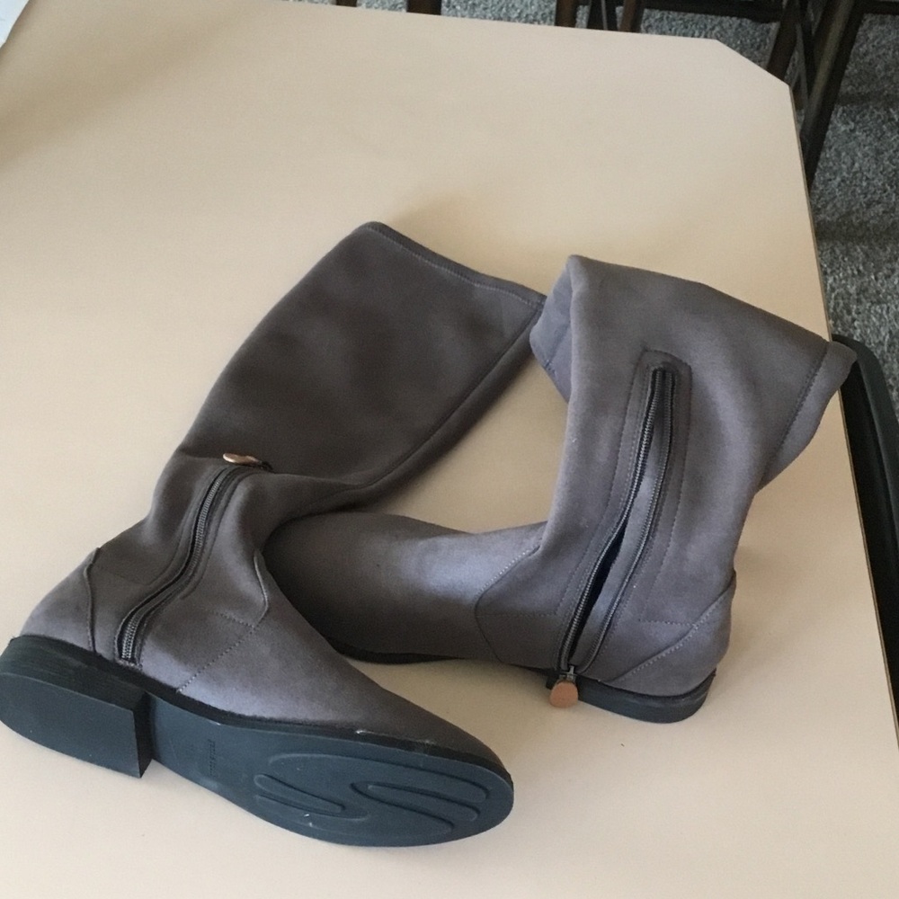 Gentle Souls Ella stretch Gray Over-the-Knee full Zip Boots gray size 11